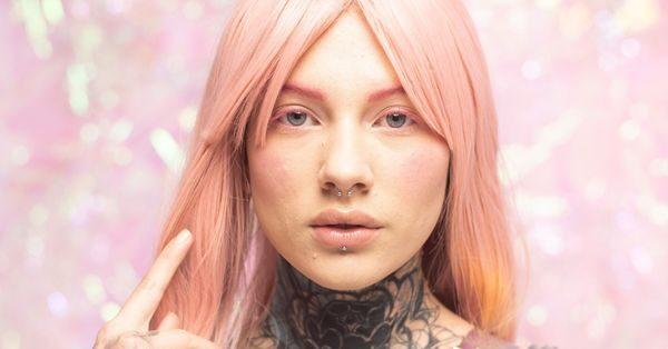 Best Wigs to Buy Online - Model wearing a pink wigs